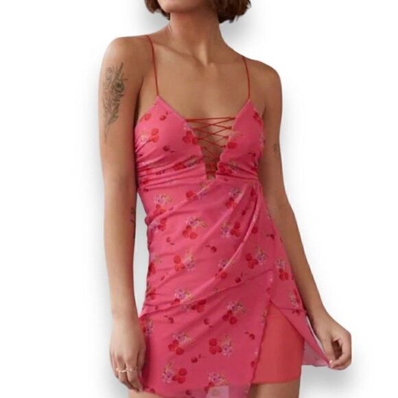 Urban Outfitters Lace Up Mini Dress - Picture 1 of 9